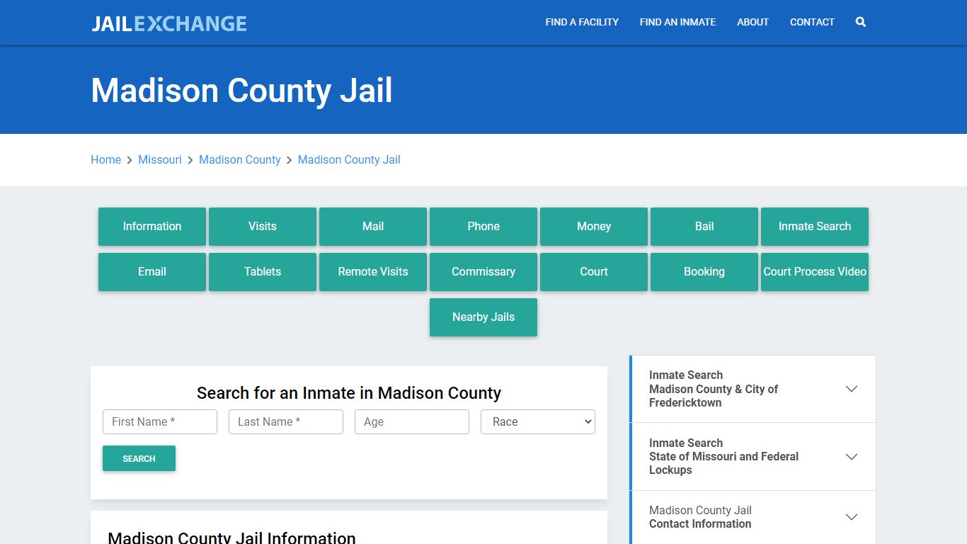 Madison County Jail Roster Lookup, MO, Inmate Search